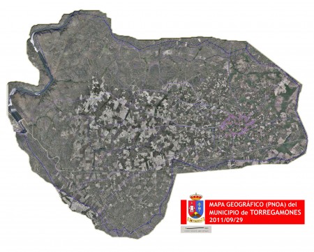 Mapa del término municipal de Torregamones realizado a partir de la cartografía del Catastro de España