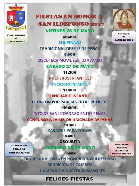 Programa de las Fiestas de San Ildefonso 2017 (Torregamones)