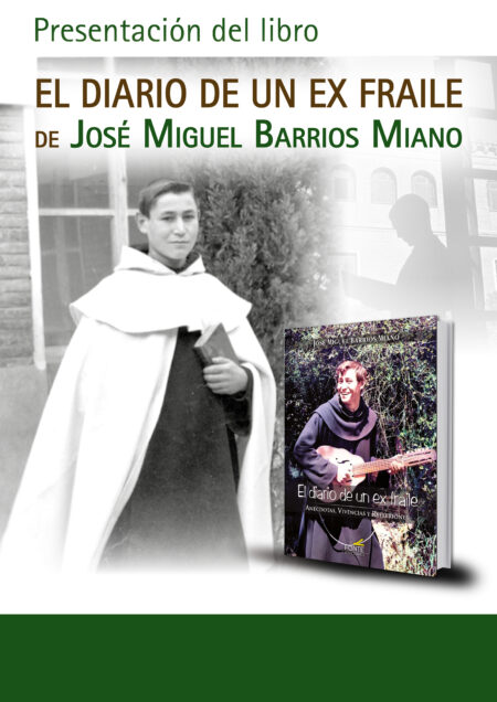 Cartel de presentacion del libro Diario de un exfraile, de José Miguel Barrios Miano