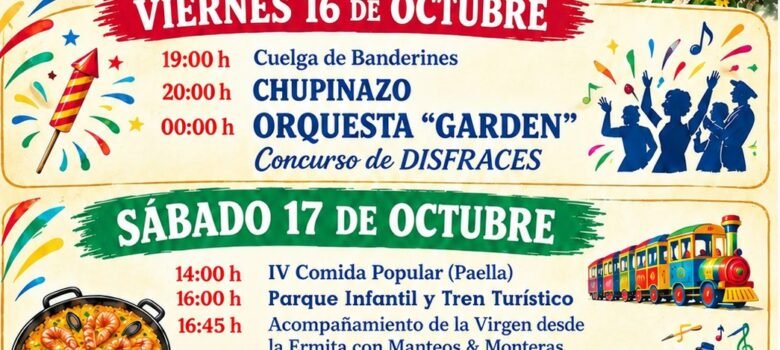 Cartel de las Fiestas Virgen del Templo de Torregamones 2026